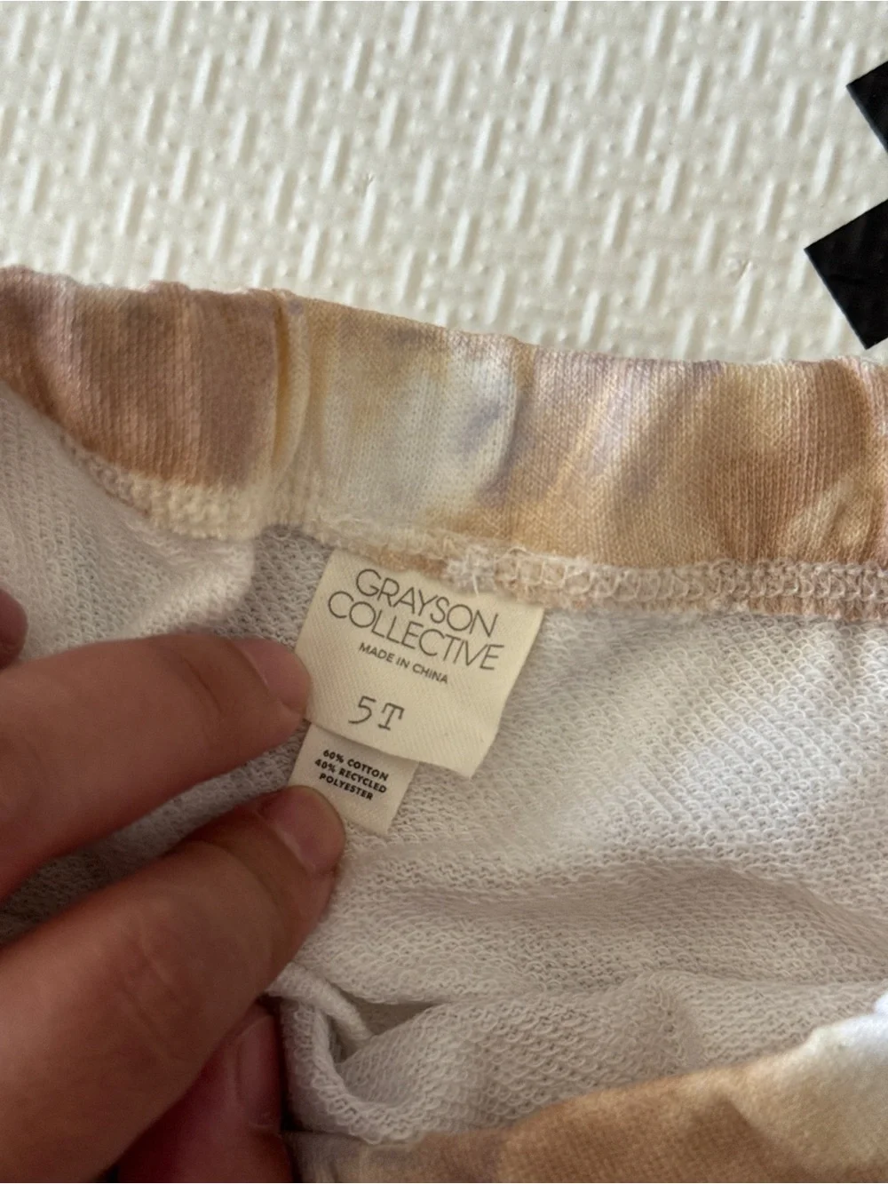 Grayson Collective kids Tie-Dye Leggings Cream & Brown size 5T NWT